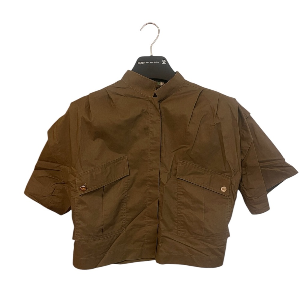 Vintage Dark Green/Brown Military Style Shitt
